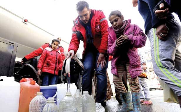5 ملايين دون مياه وقصف اسرائيلي على دمشق