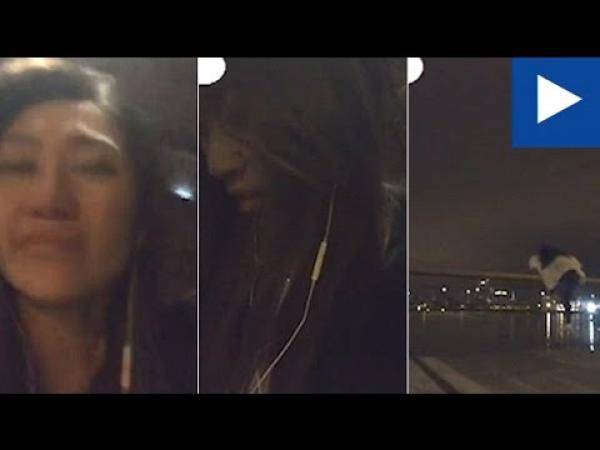 بالفيديو: حسناء جميلة تبث محاولة انتحارها على فيس بوك