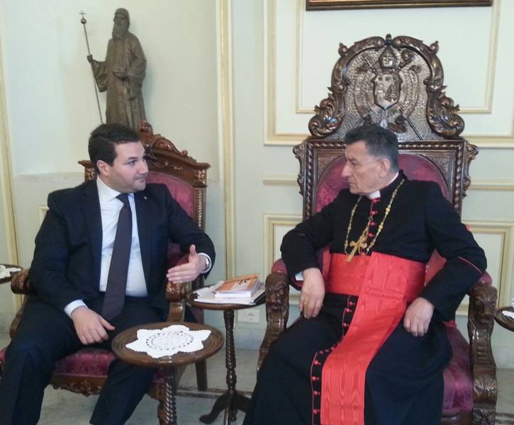 نديم الجميل من بكركي: نأمل اجراء الانتخابات في موعدها وفق قانون جديد