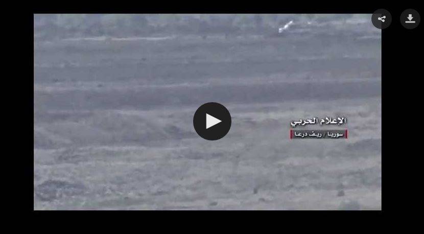 بالفيديو..لحظة تفجير آلية تقل ارهابيي "جبهة النصرة" في ريف درعا السوري!!