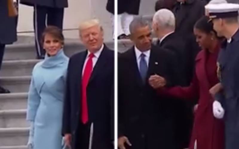 بالفيديو.. اوباما يشعل الانترنت برومنسيته مع زوجته على عكس دونالد ترمب!