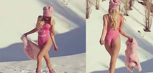 بالفيديو والصور: المثيرة ميريام كلينك تشعل الثلج بال"Maillot"!!