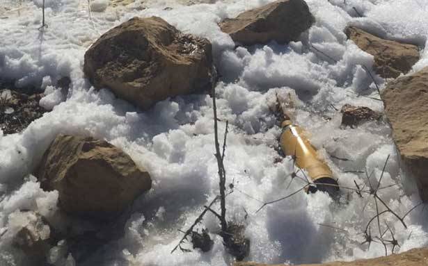 قذيفة هاون من مخلفات
الإحتلال في كفرحونة