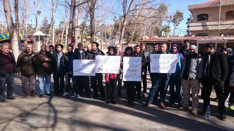 اعتصام في بعلبك احتجاجاً على المنافسة السورية