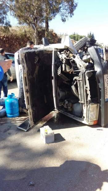 سقوط جريحين جراء حادث سير على طريق جادة نبيه بري في النبطية