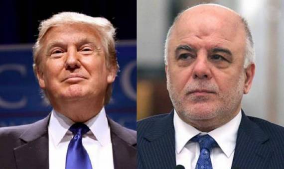 مكالمة هاتفية اليوم بين العبادي وترامب بطلب من الاخير