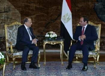بدء المباحثات الثنائية بين الرئيس عون والرئيس السيسي