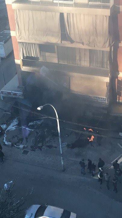 بالصور (خاص الديار): اندلاع حريق كبير في احد المحلات التجارية في شارع نيو جديدة- المتن