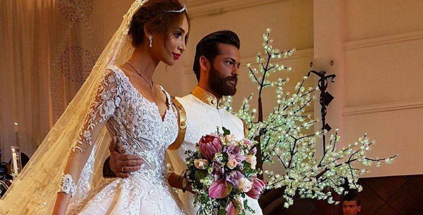 فستان زفاف ملوكي لعروس المصمم اللبناني.. وزنه 60 كلغ!