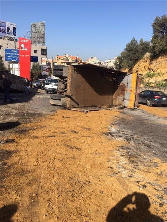 بالصور: حادث سير مروع في المنصورية
