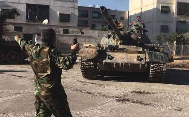 الجيش السوري دخل بلدة تادف جنوب شرق الباب
