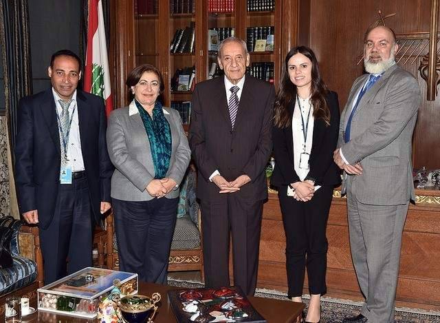بري التقى مديرة المنظمة الدولية للهجرة ورئيس الجامعة الأميركية