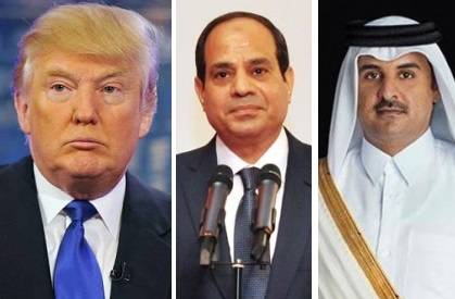 ماذا قال الرئيس السيسي للرئيس الاميركي ترامب عن قطر