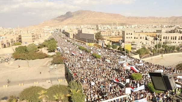 صنعاء تشهد مظاهرة كبيرة تحت عنوان البأس الشديد