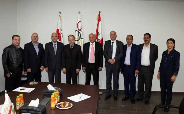 همام التقى وفد الاولمبية الفلسطينية 
وتأكيد على التعاون الرياضي
