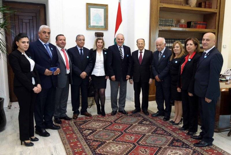 عون استقبل سلامة ووفدين من المركز الدولي لعلوم الانسان وغرفة زحلة