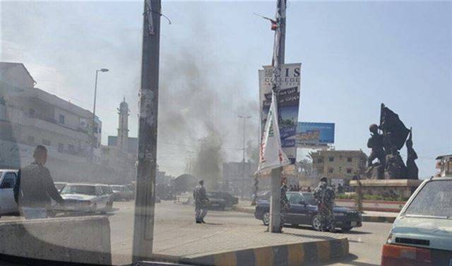 قطع الطريق العام في ساحة العبدة