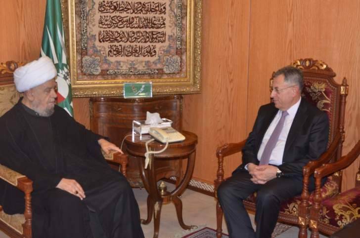 قبلان استقبل المطران صليبا وبحث مع السنيورة بالامور الوطنية والاسلامية