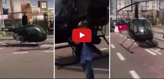 بالفيديو.. نقل ابنه إلى المدرسة بطريقة غريبة!!