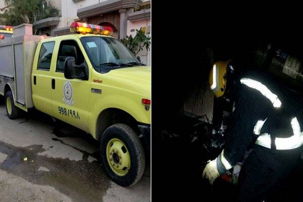 إصابة 3 سيدات في حريق منزل بالقطيف