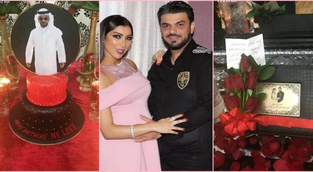 بالصور..هكذا فاجئت دنيا بطمة زوجها في عيد ميلاده