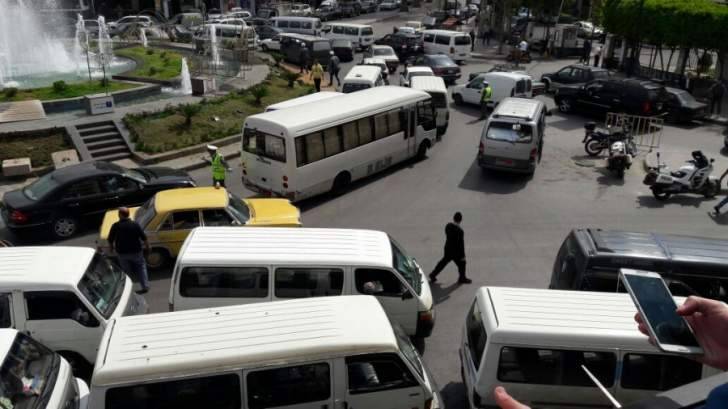 اعتصام لاصحاب الفانات في ساحة النجمة وسط صيدا