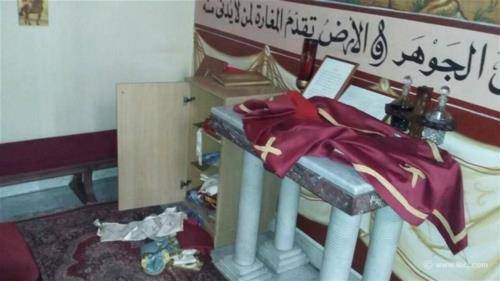 سرقة كنيسة الحماية عند مستديرة الحايك في سن الفيل