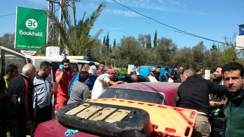إصابة مختار كفرحزير في حادث سير في بشمزين