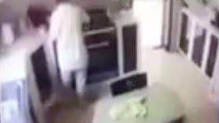 كاميرا مراقبة تبث مشاهد من منزل سعودي..!!