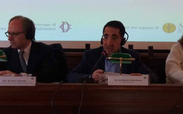 طالب «بفتح الأسواق الأوروبيّة أمام الصادرات اللبنانيّة»
الحاج حسن من روما : ننتظر من أوروبا مُعاملتنا
بطريقة استثنائيّة ولا مفرّ من الشراكة الحقيقيّة