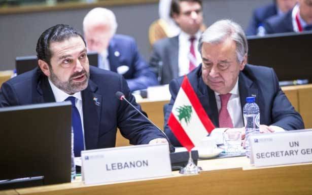 «دق ناقوس خطر» النزوح من مُؤتمر بروكسل
الحريري : أدعو المجتمع الدولي للإستثمار
في السلام ودعم الإستقرار في لبنان