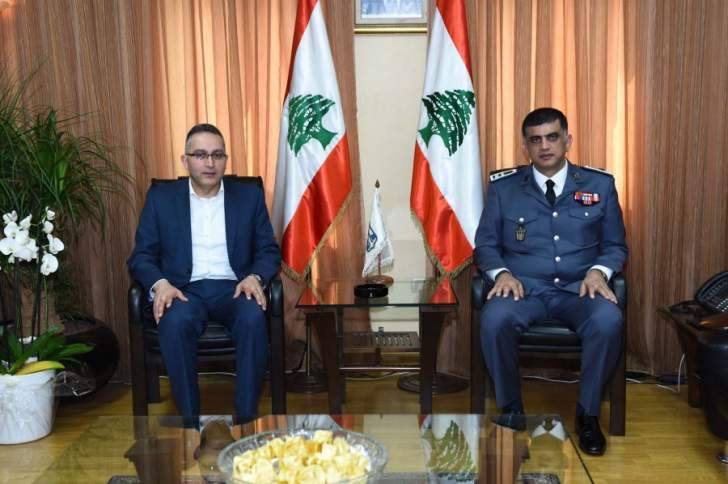 اللواء عثمان التقى طعمة وجنجنيان ورئيسة لجنة مهرجانات جونيه الدولية
