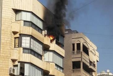 في مستيتا..احترقت شقة يسكنها تيسير جاسم..و هذا ما حل بزوجته