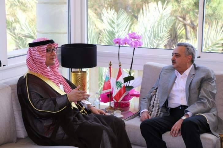 أرسلان عرض آخر المستجدات مع القائم بأعمال السفارة السعودية