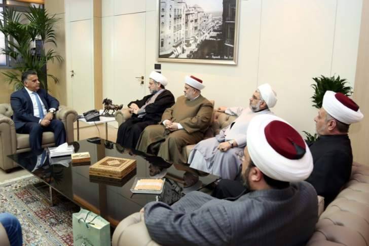 ابراهيم يلتقي وفداً من هيئة العلماء المسلمين ومدير عام أمن الدولة