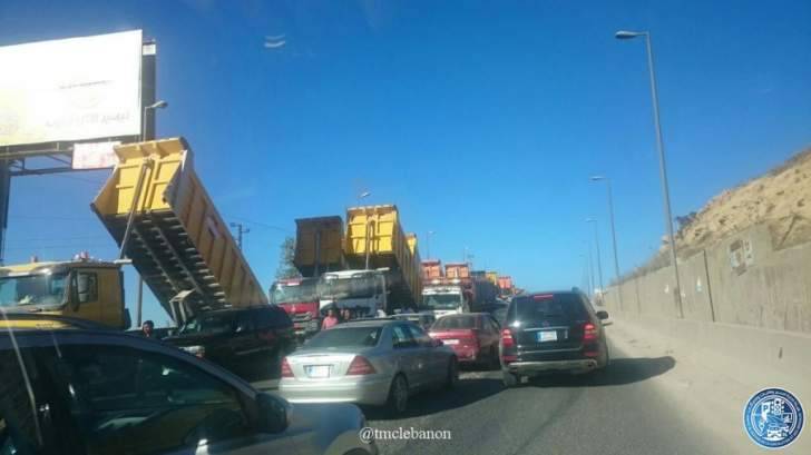 فتح طريق ضهر البيدر بشكل جزئي امام جميع المركبات وازدحام مروري بالمحلة