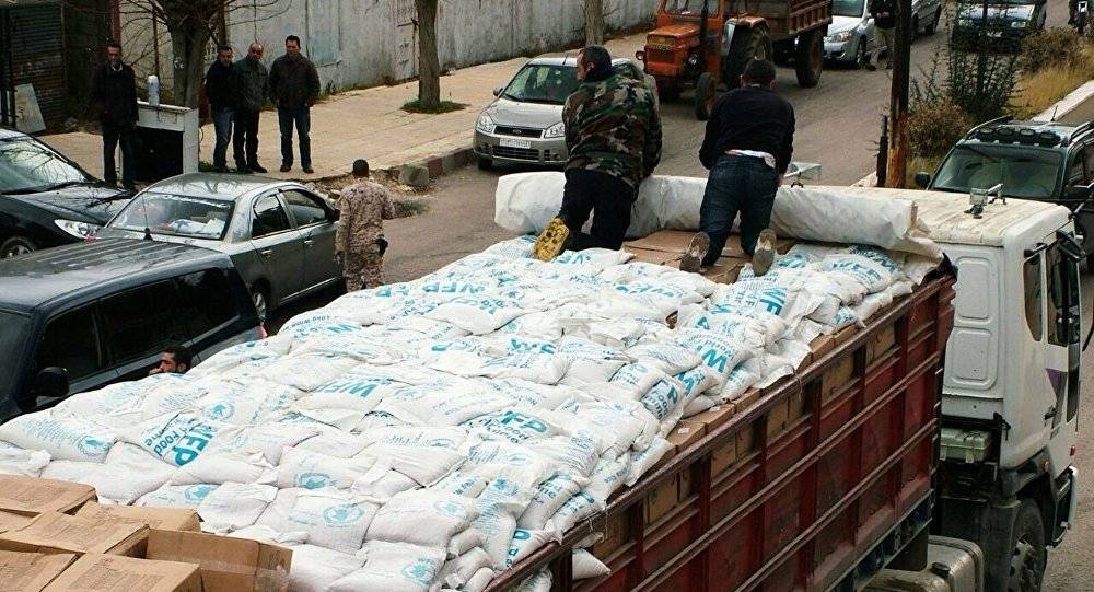 حلب تتلقى مساعدات روسية بالأطنان
