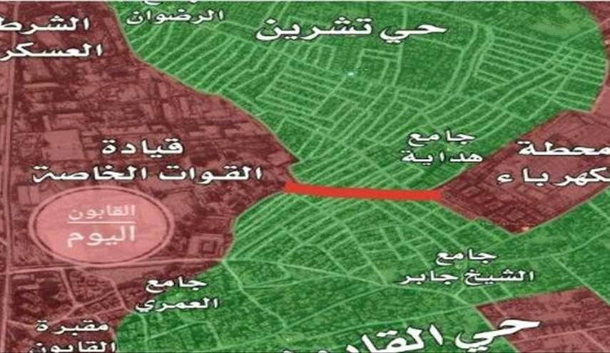 600 متر فقط تفصل بين التقاء القوات السورية على محور القابون - حي تشرين