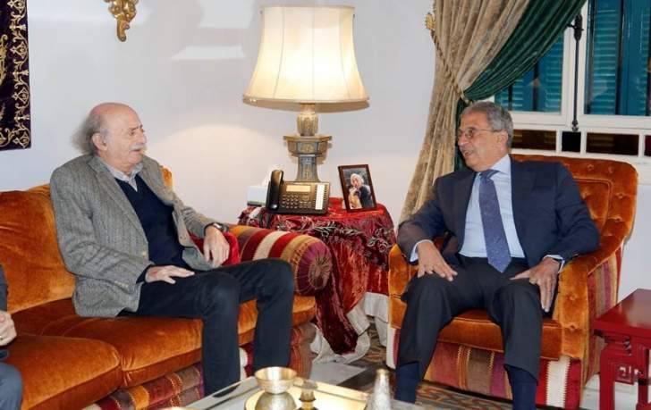 جنبلاط عرض مع موسى والسفير المصري الاوضاع في لبنان والمنطقة