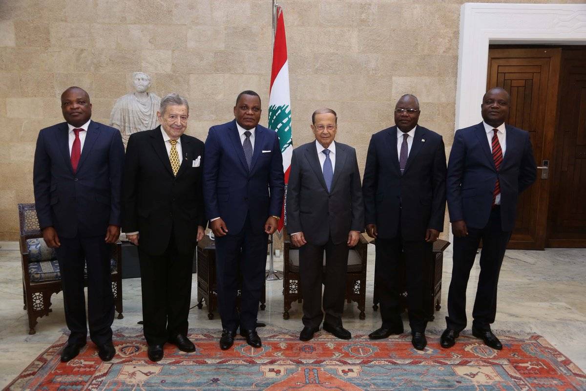 الرئيس عون إستقبل وزير خارجية جمهورية الكونغو - برازافيل جان كلود جاكوسو مع وفد