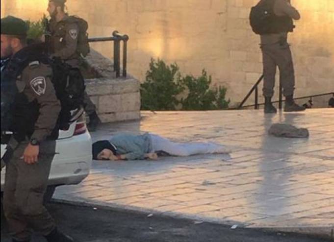 إطلاق النار على فتاة بباب العامود في القدس