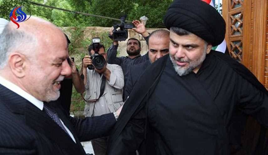 الصدر والعبادي يجتمعان في أحد أحياء كربلاء..وهذا ما دار بينهما..
