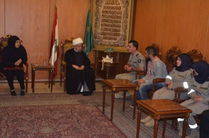 قبلان التقى قباني والرفاعي وحركة فتح وكشافة الرسالة الاسلامية