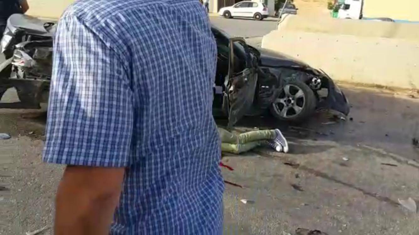 جريحان اثر حادث سير عند نقطة المصنع الحدودية