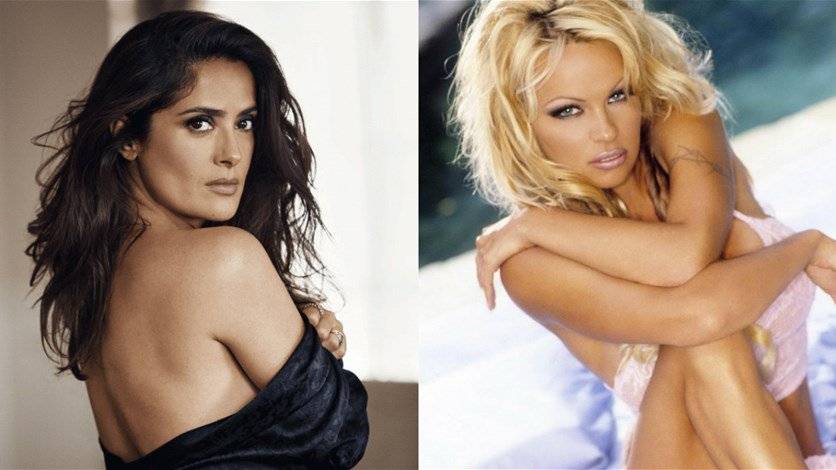 بالصور:  منافسة بين سلمى حايك وباميلا أندرسون... من الأكثر إثارة بينهما؟