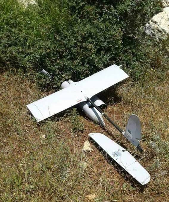 هذا ما حلّ بطائرة الاستطلاع الاسرائيلية التي سقطت أمس