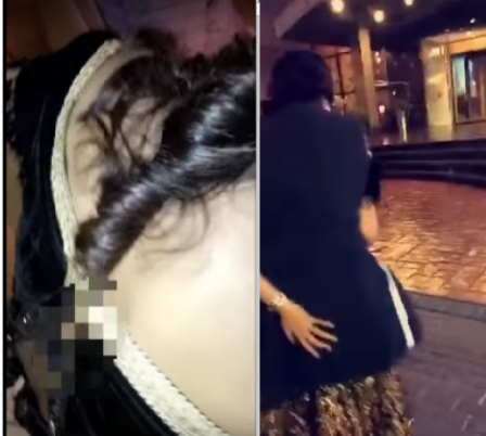 بالفيديو - فنانة عربية تتعرّض لموقف محرج بعد تمزّق فستانها!