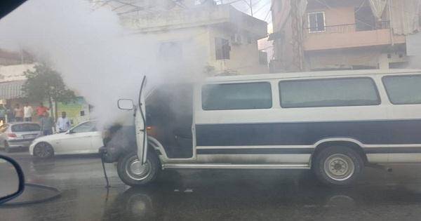 احتراق فان على طريق الجناح قرابة الأونيسكو