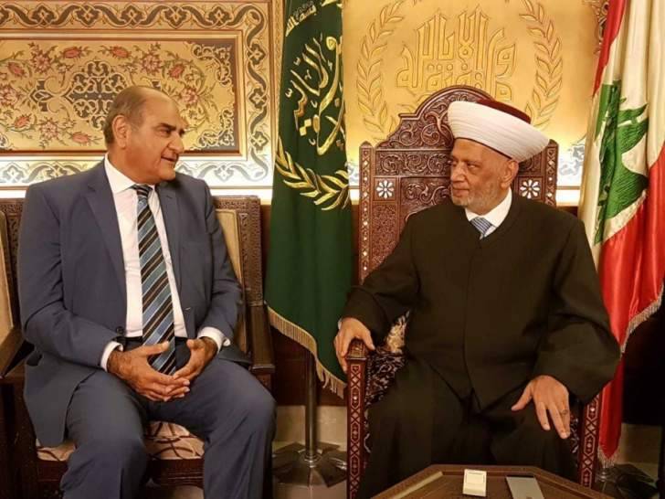 الخطيب التقى دريان: لبحث وضع النازحين بشكل جدي وإعادة النظر به