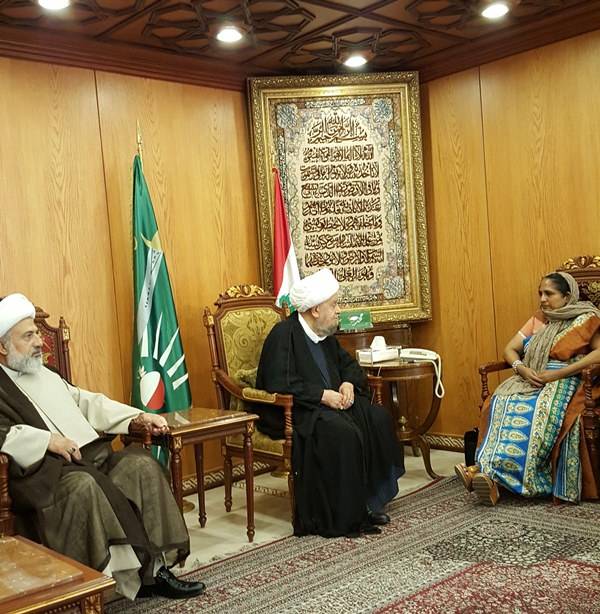 قبلان التقى سفيرة سيري لانكا للتعارف